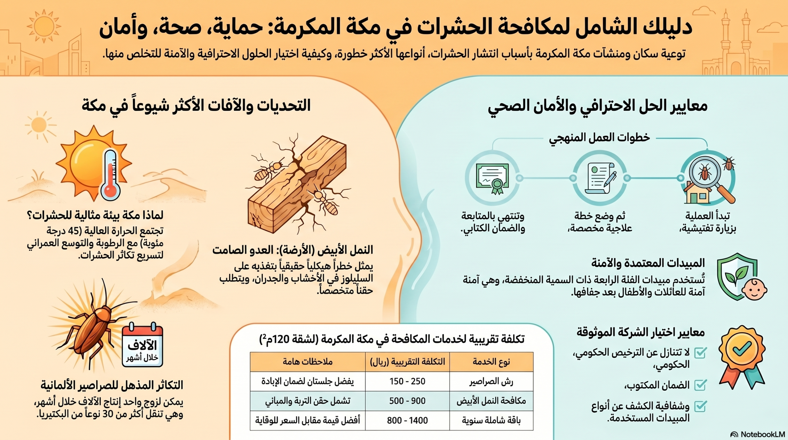 عمال شركة مكافحة حشرات بمكة يقومون برش مبيدات آمنة داخل مطبخ منزلي