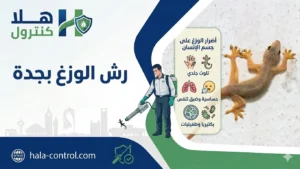 رش الوزغ بجدة